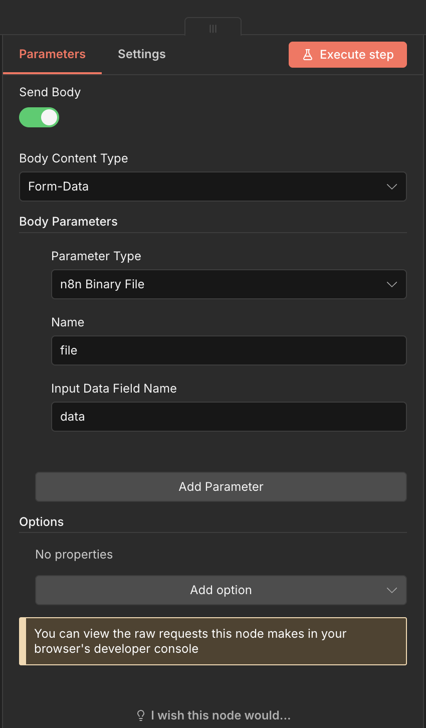 Configuring HTTP Request Body for Eagle Doc API